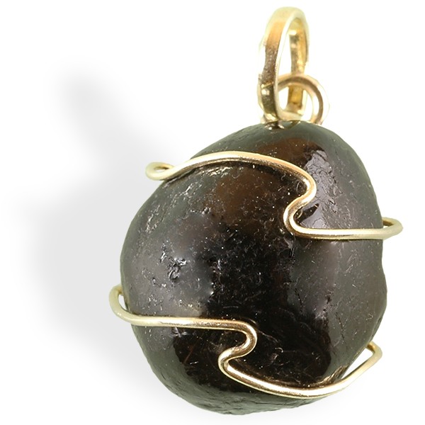 Obsidienne Larme d'Apache, brut, pendentif