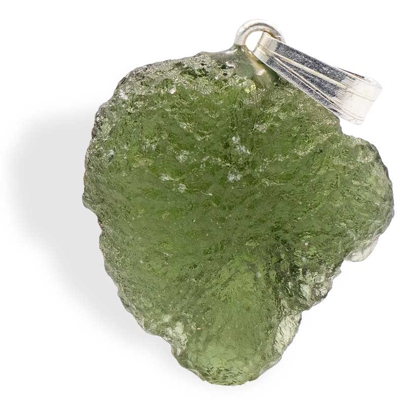 Moldavite brut en pendentif