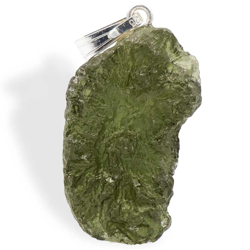 Moldavite authentique naturelle en pendentif