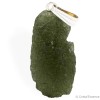 Moldavite en pendentif, pierre d'ouverture du coeur, d'ouverture à la vie,