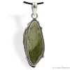 Moldavite authentique et naturelle, pierre de cœur en pendentif