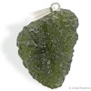 Moldavite authentique en pendentif, pierre d'ouverture du coeur