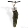 Moldavite pendentif argent