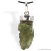 Moldavite pendentif argent, pierre de cœur,  d'ouverture à la vie