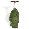 Moldavite authentique en pendentif, pierre d'ouverture du coeur