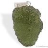 Moldavite brut naturelle authentique en pendentif attache argent