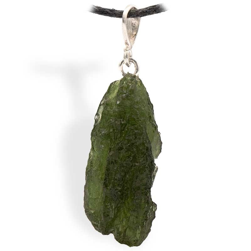 Pendentif Moldavite pierre du chakra du cœur