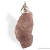 Pierre Tourmaline rose, brut, ou rubellite en pendentif