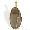 Shiva Lingam, poli pendentif plaqué or